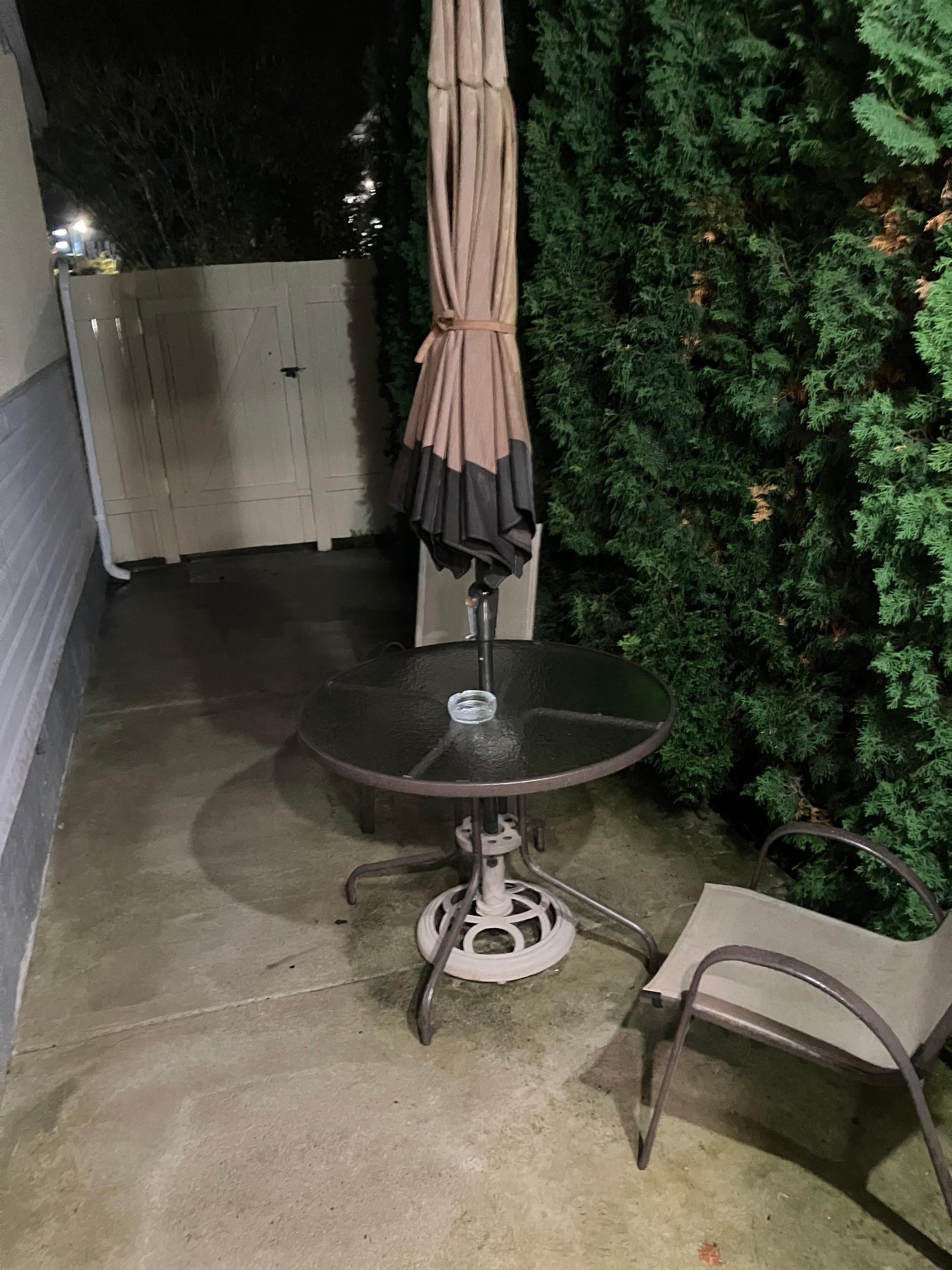 Private outdoor sitting area