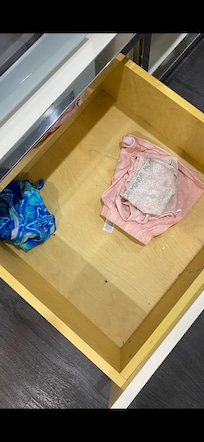 Someone’s clothes that were never removed while “cleaning”.