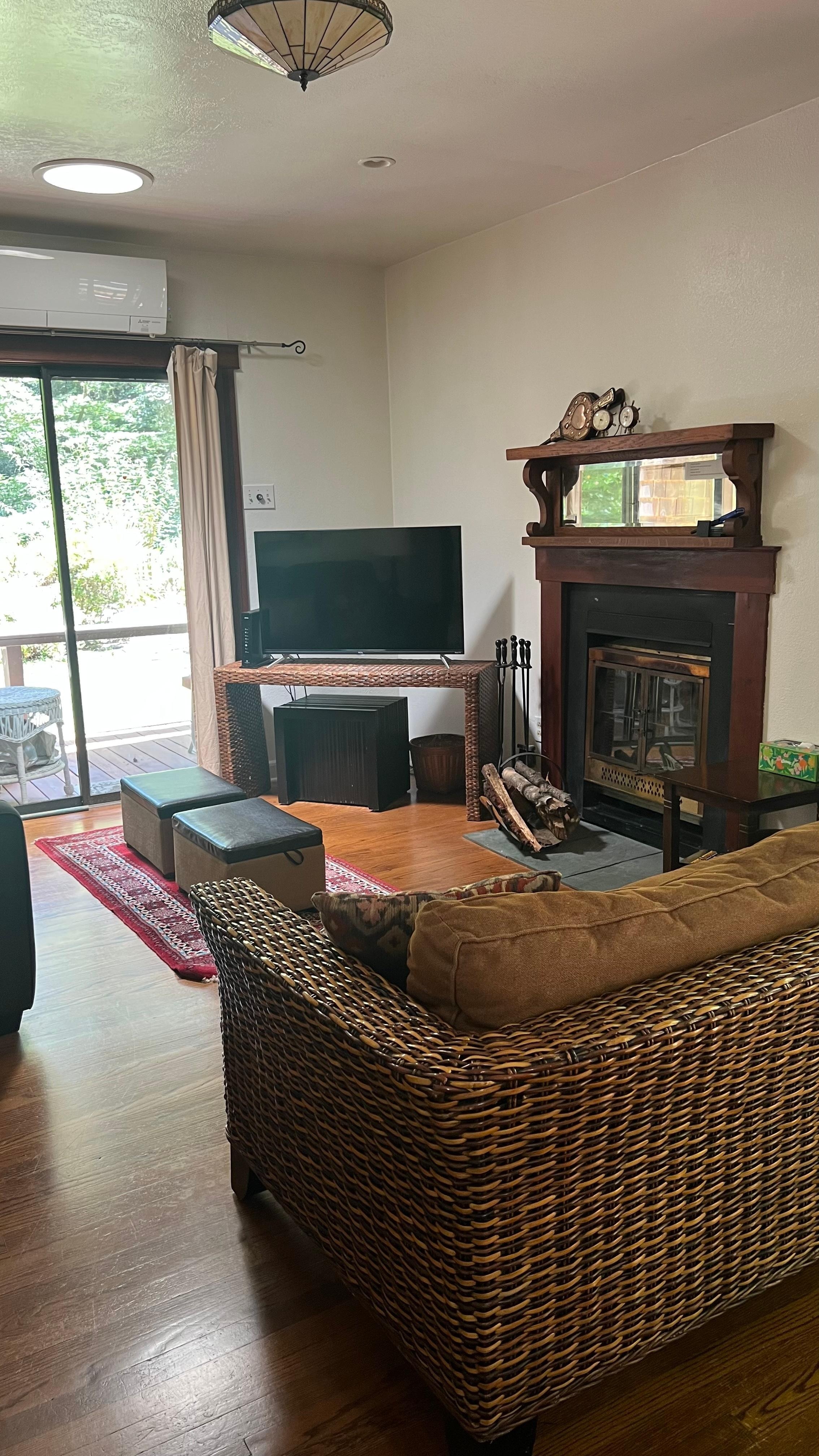 living area has two couches