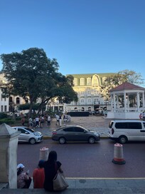 The square was a hub of activity. Traffic is terrible/ do not take a csr