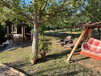 Garten von der Haustür aus gesehen