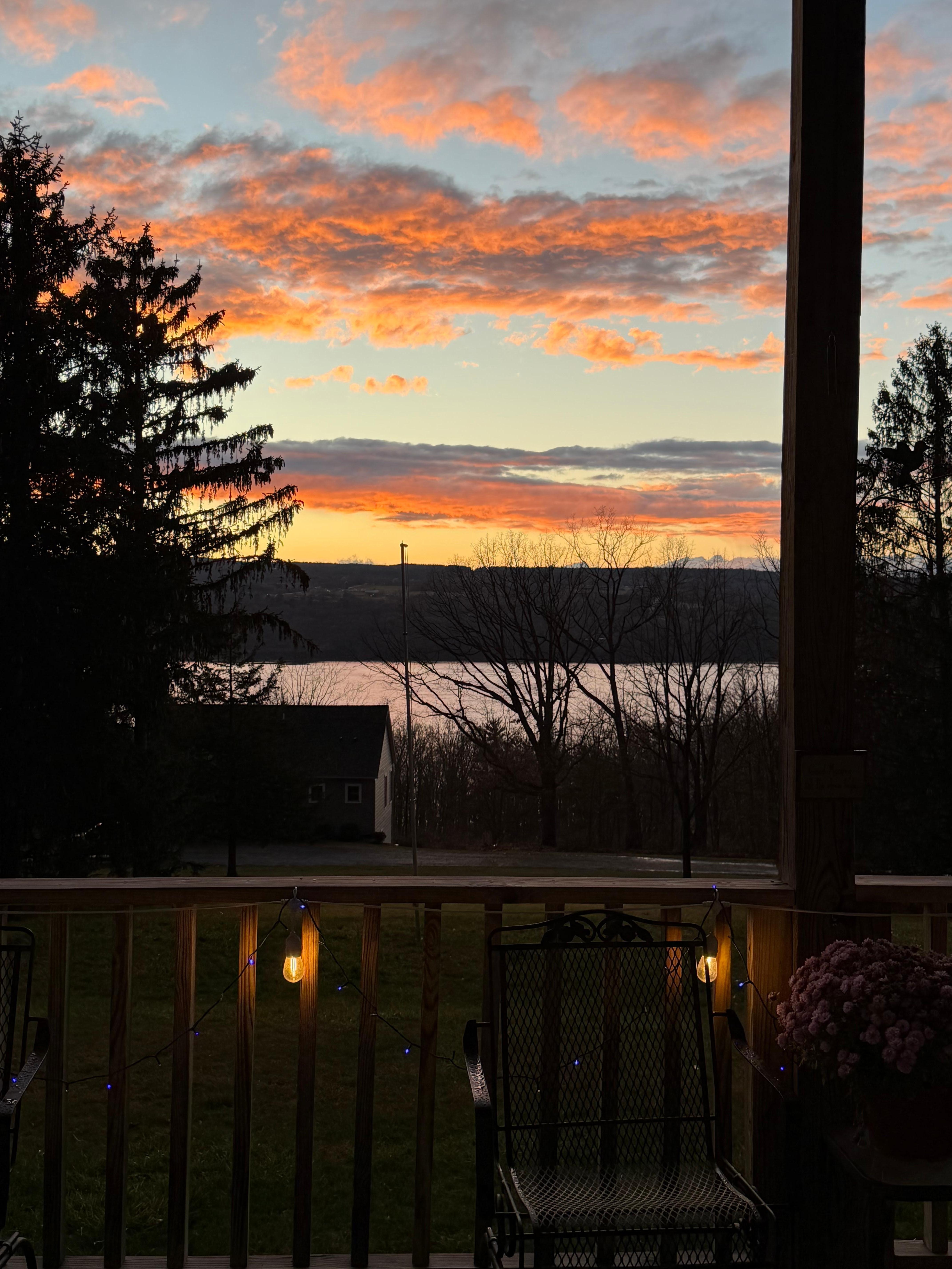 Arrival day, actually got to use the covered porch.