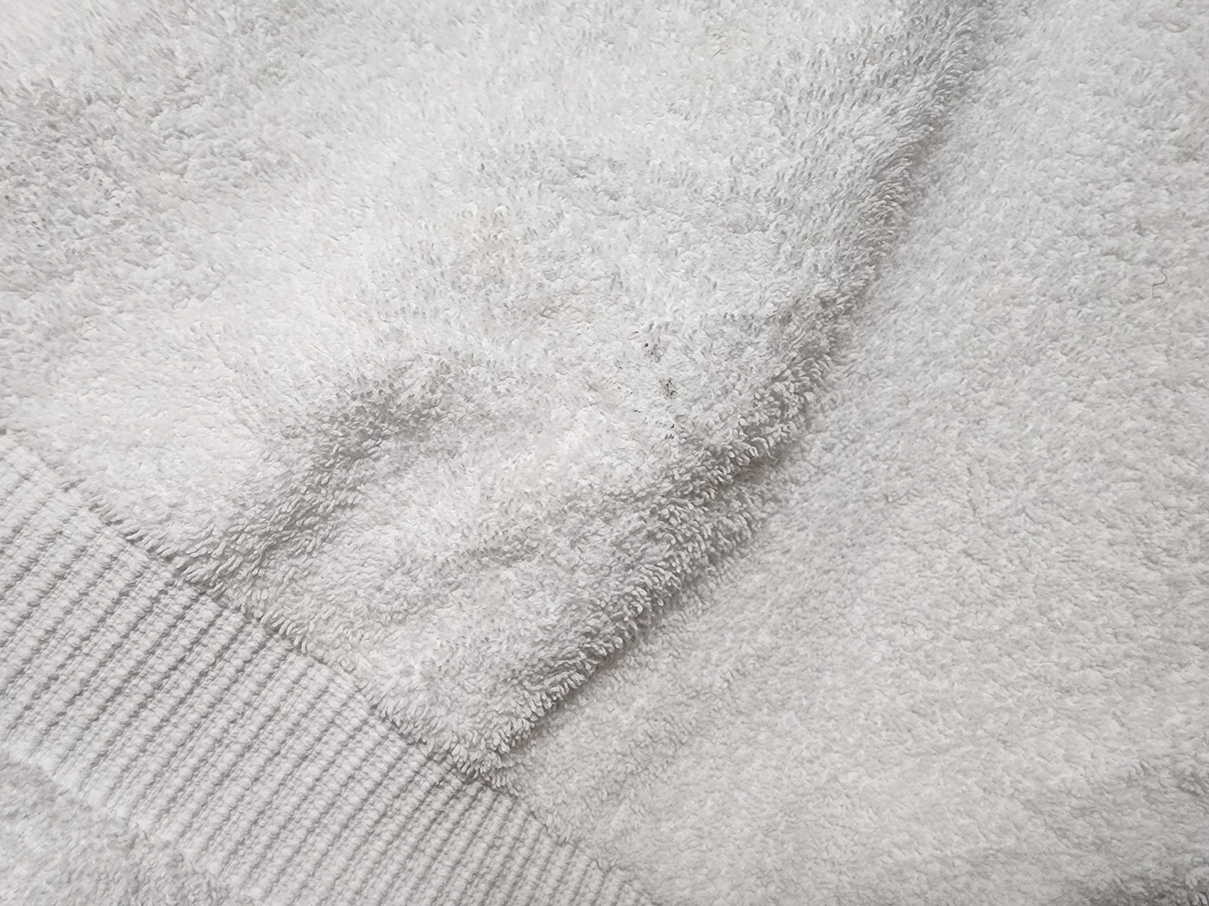 Stained bathroom towel