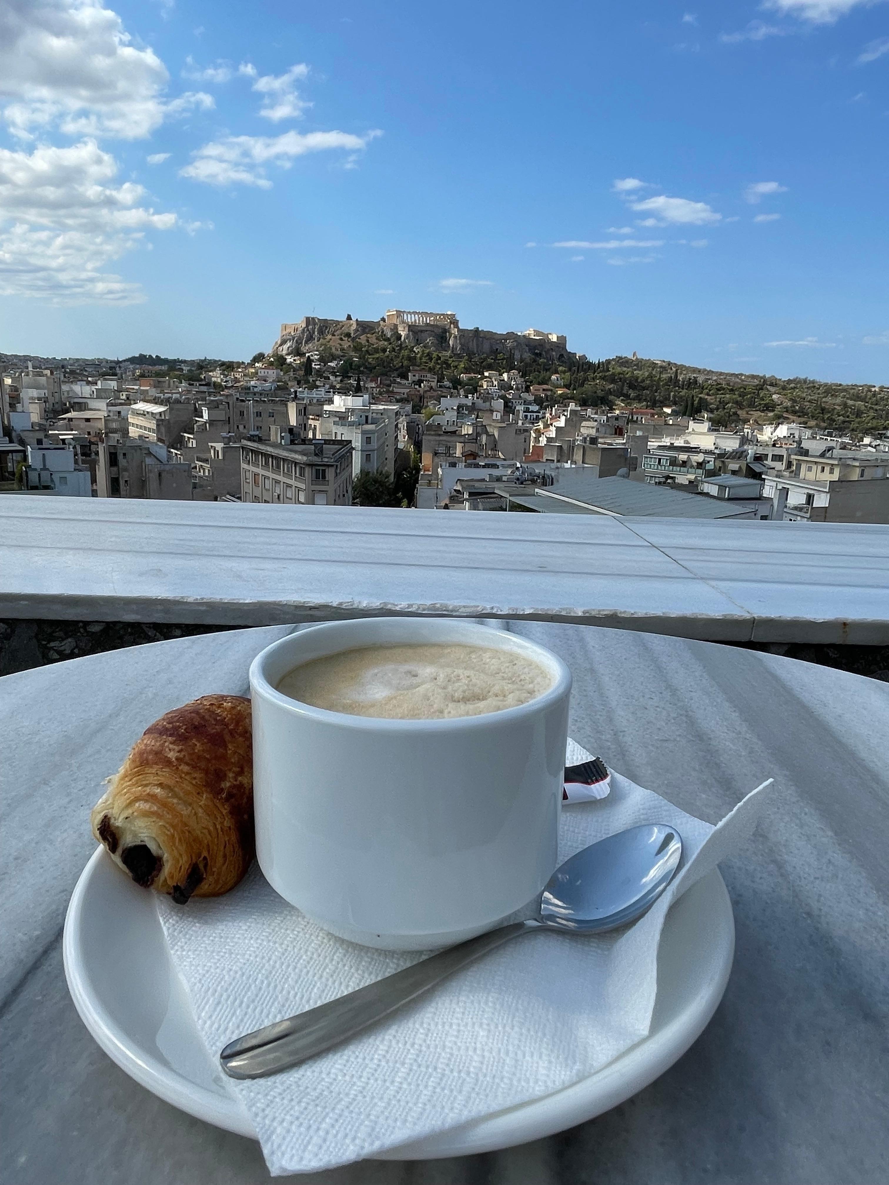 Coffee and the Acropolis….what a view!