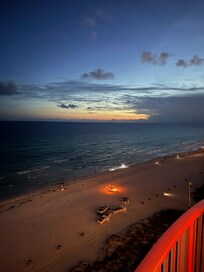 Sunset from balcony.