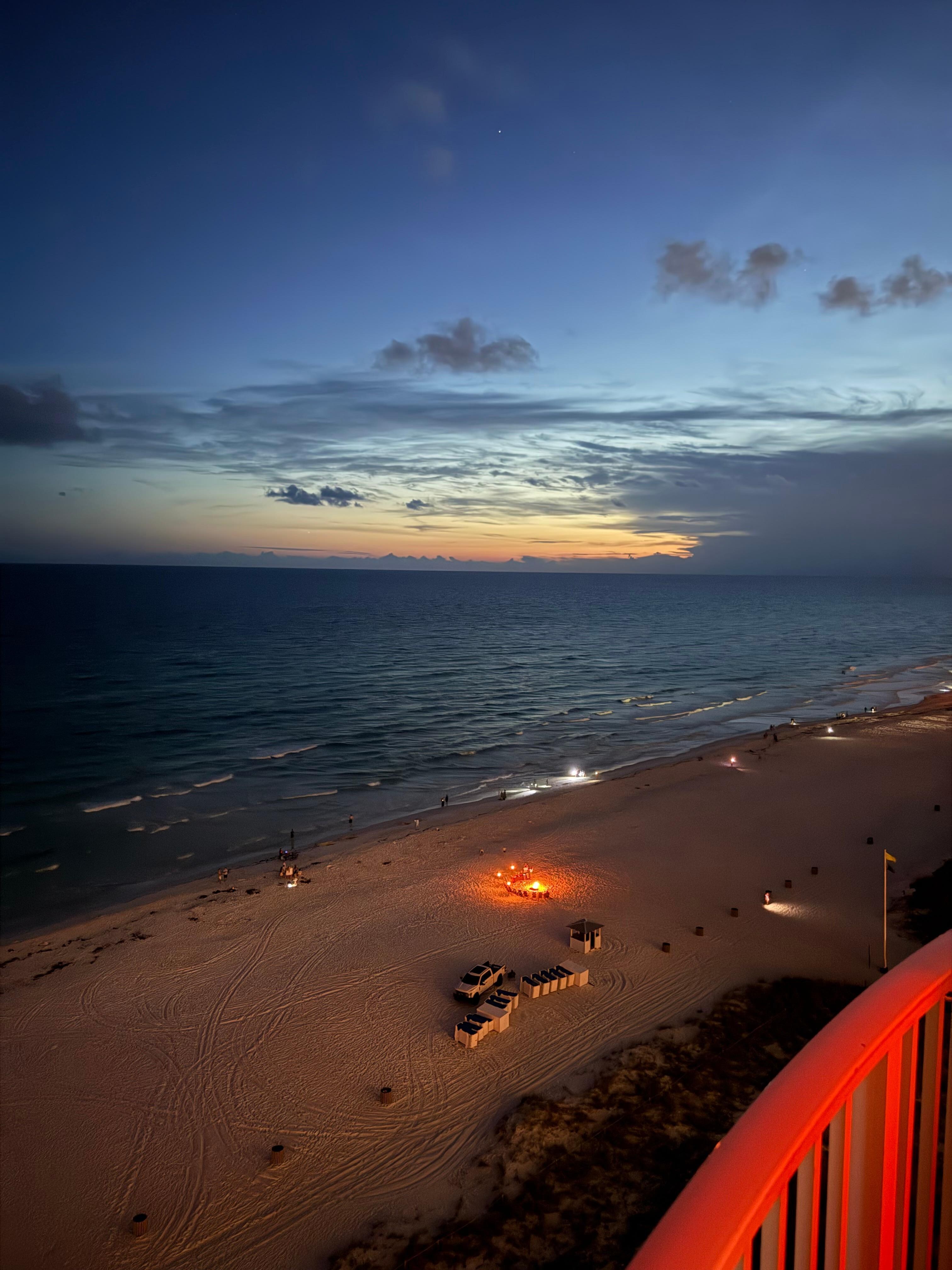 Sunset from balcony. 