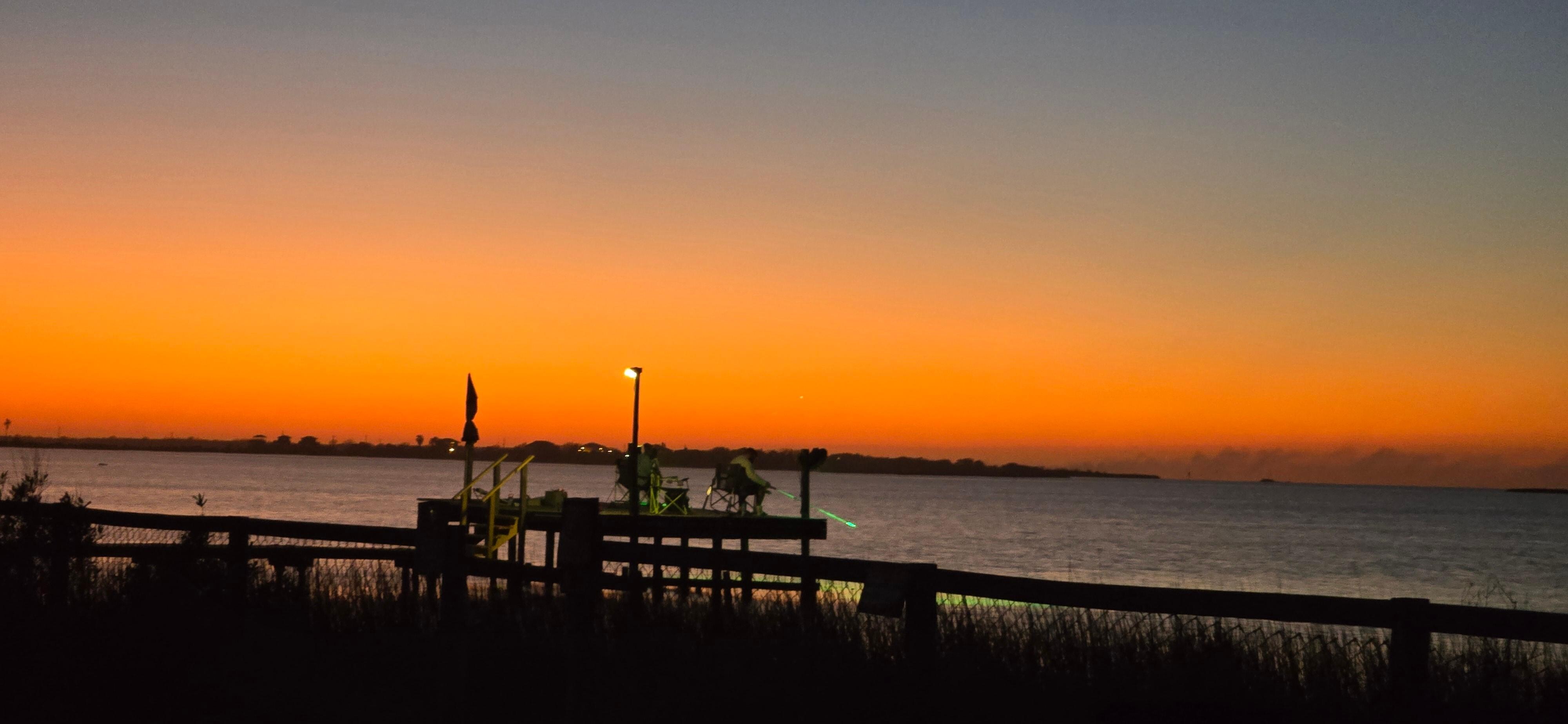 Dock at sunset right off the back porch