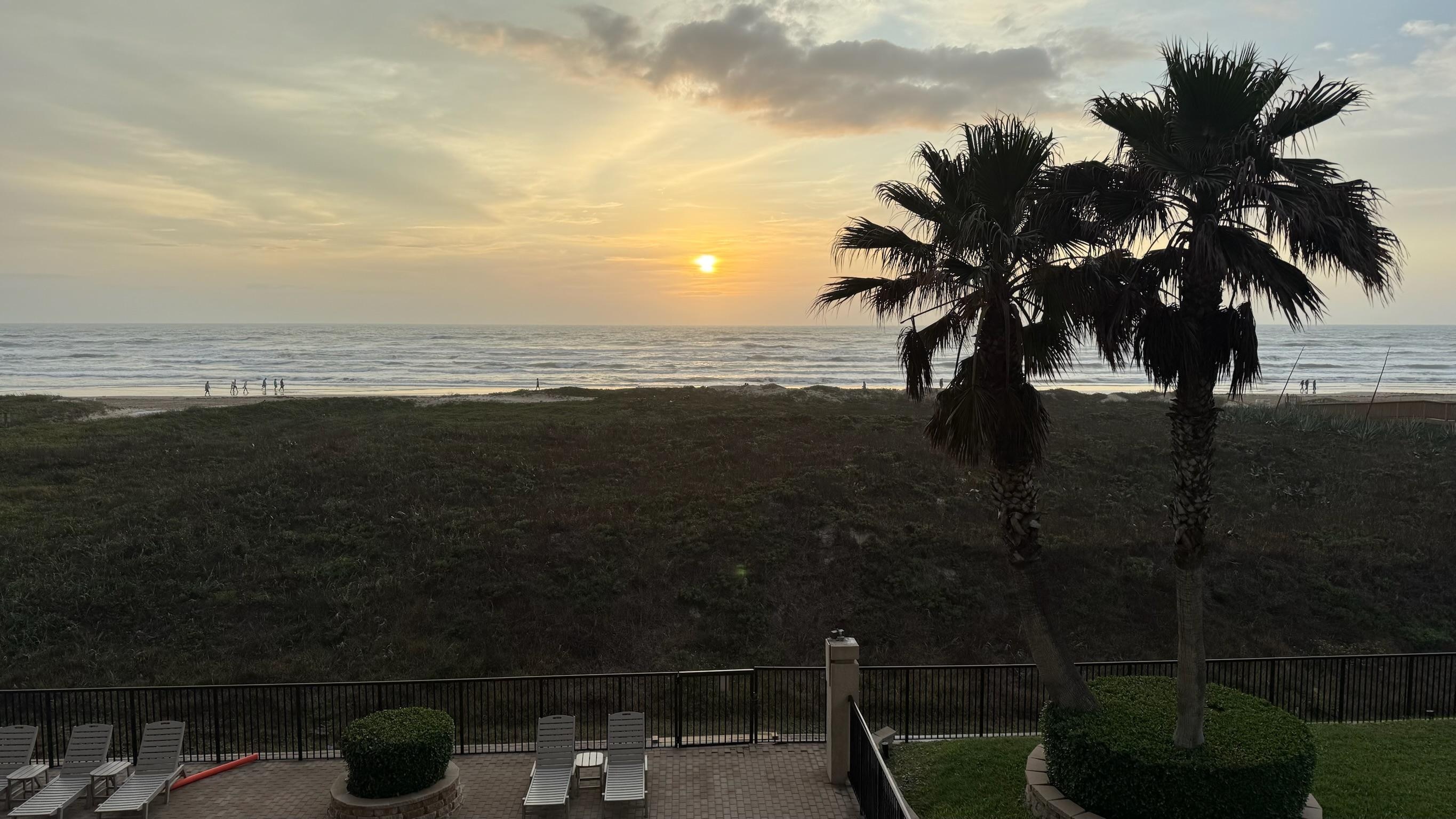 Sunrise from bslcony. 