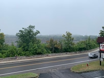 View from the second floor walkway. There is no elevator.
