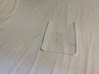 Urine stains on sheets
