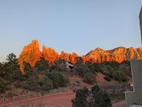 View from our room at sunset