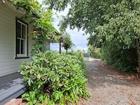 Driveway looking toward road