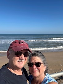 Enjoying the Atlantic Ocean in New Smyrna Beach, Fl.