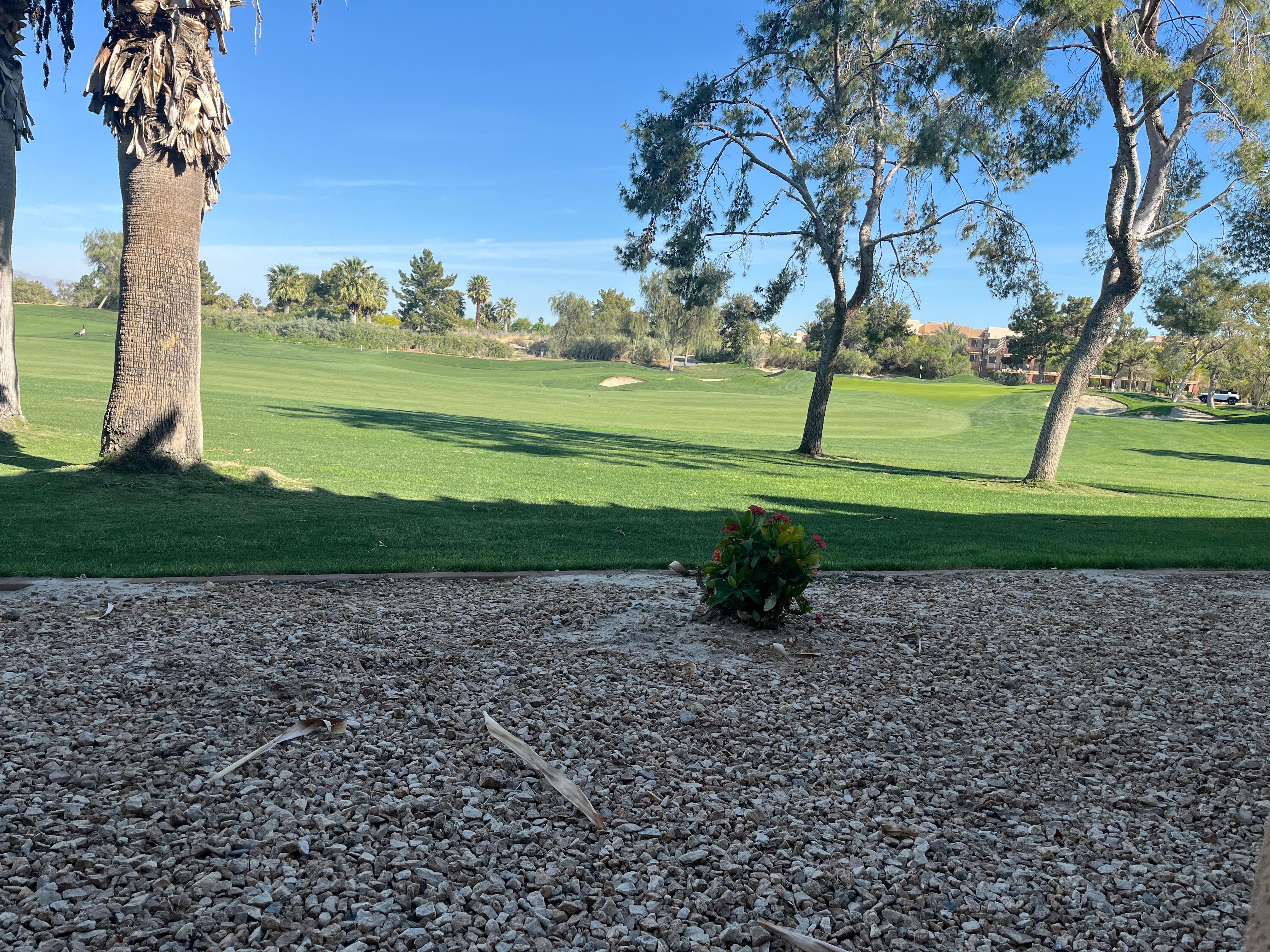 Golf course view from room patio 