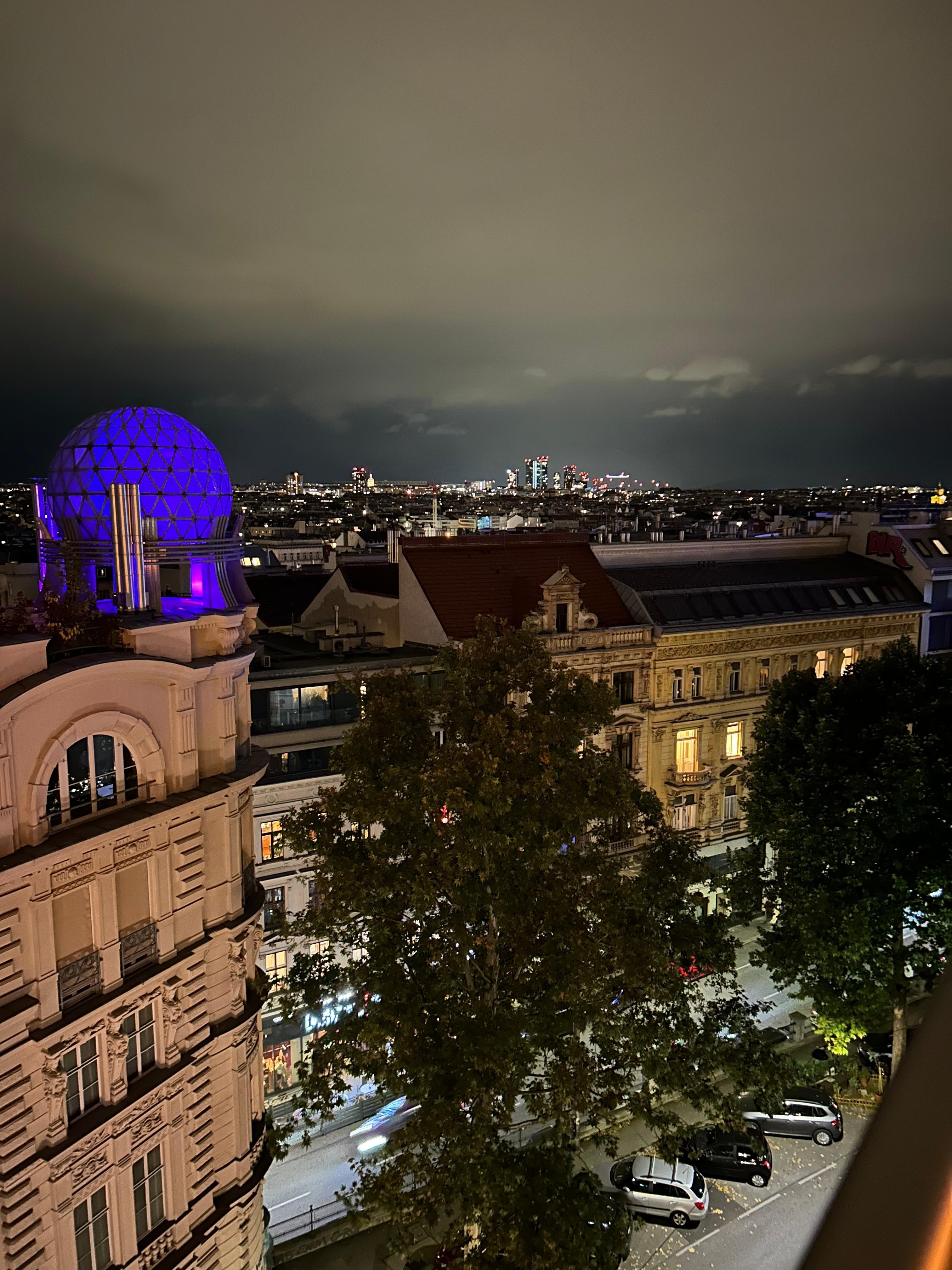 View from rooftop bar