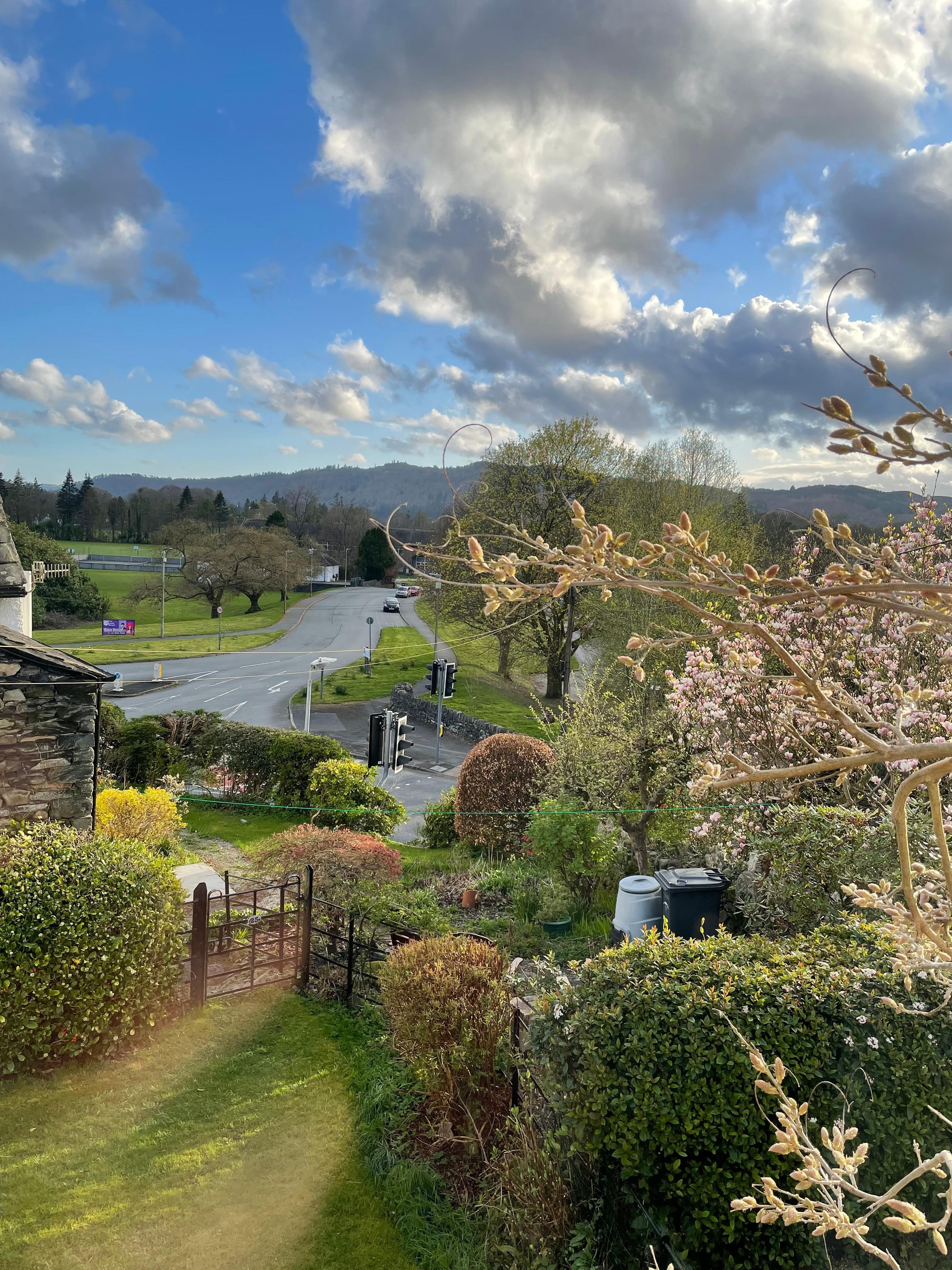 View from the bedroom window. 