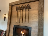 Most unique decor above lobby fireplace