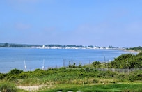 view across lake from deck
