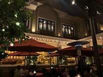 View of the courtyard whilst eating dinner