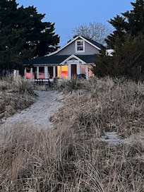 The view of the cottage from the Beach
