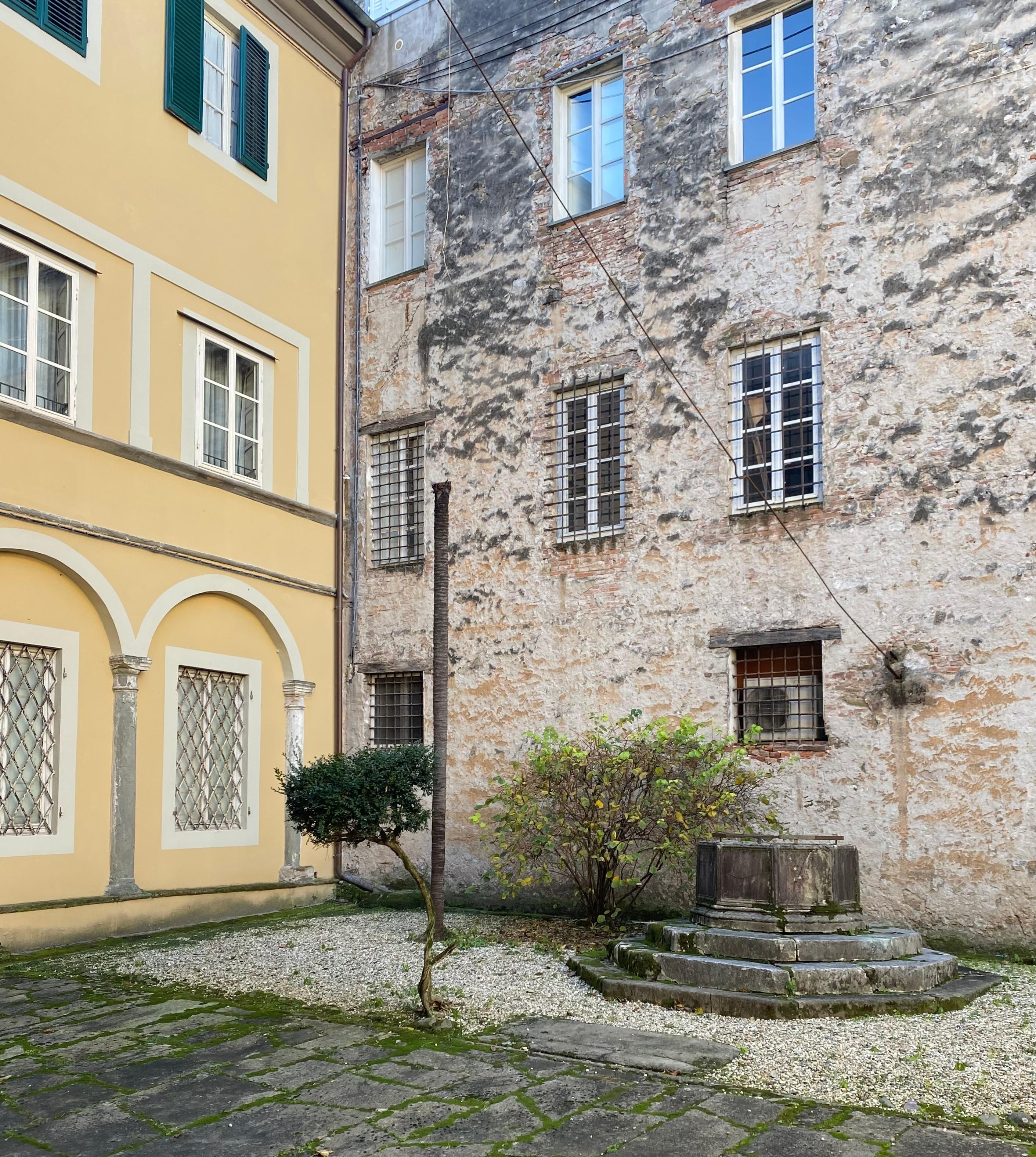 The lovely courtyard behind the doors