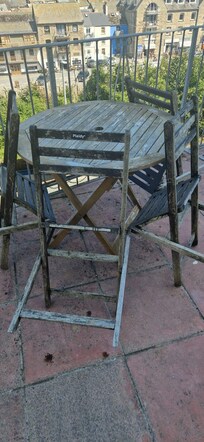 Fragile garden furniture