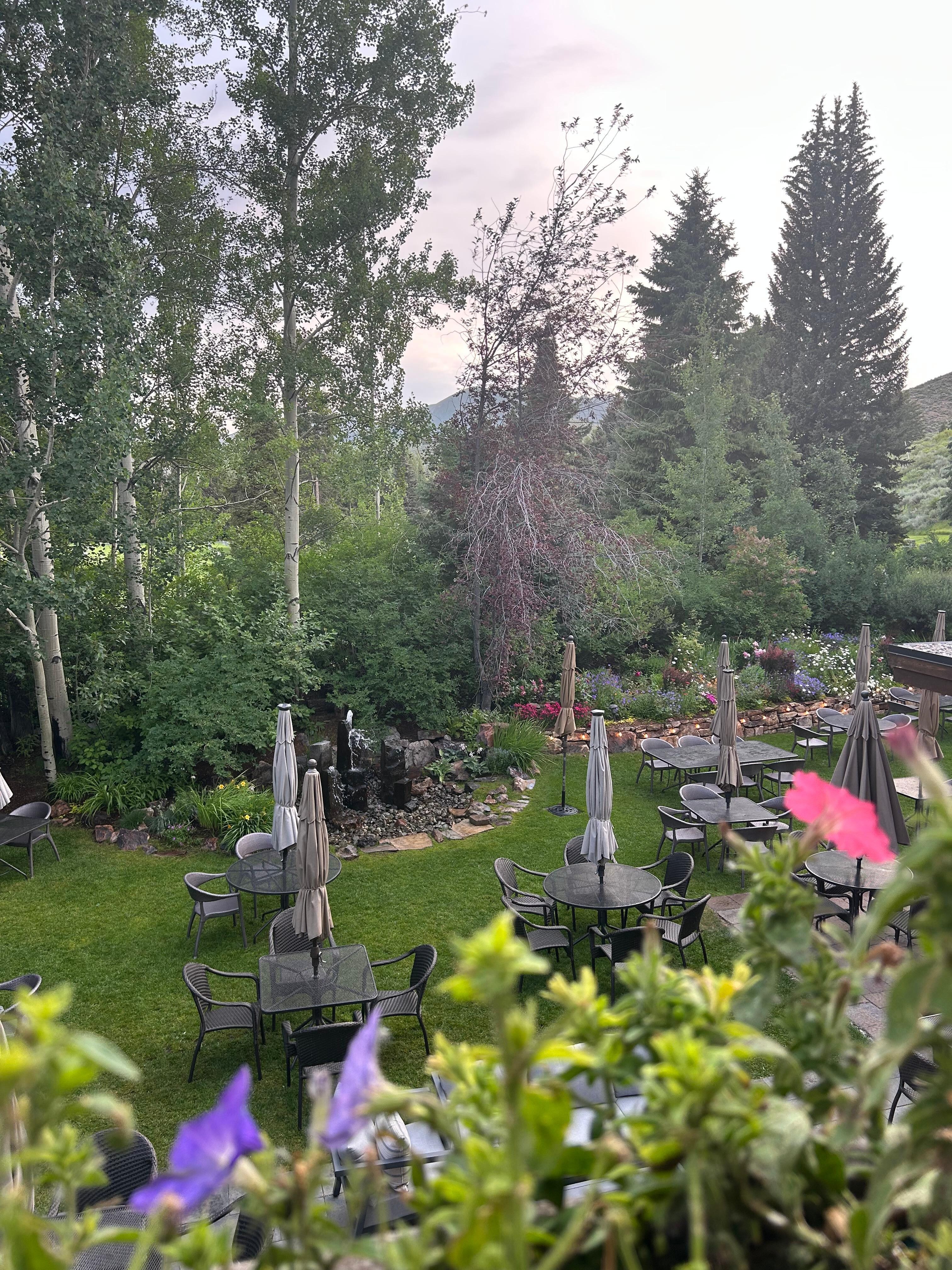 Garden and outdoor/indoor restaurant.. food is fabulous!