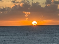 Sunrise on the back of the island