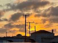 Sunset on the town view / sound side