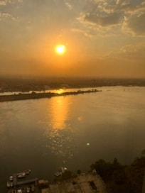 Sunset from our suite window