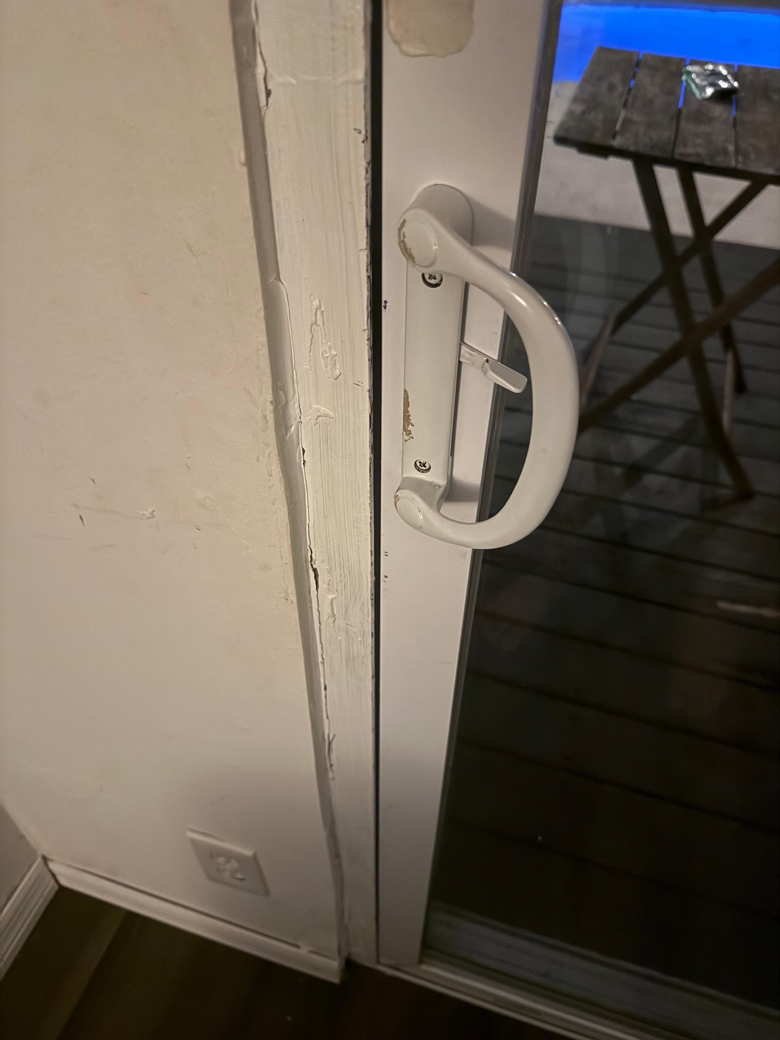 Patio door was broken. It wouldn’t lock.