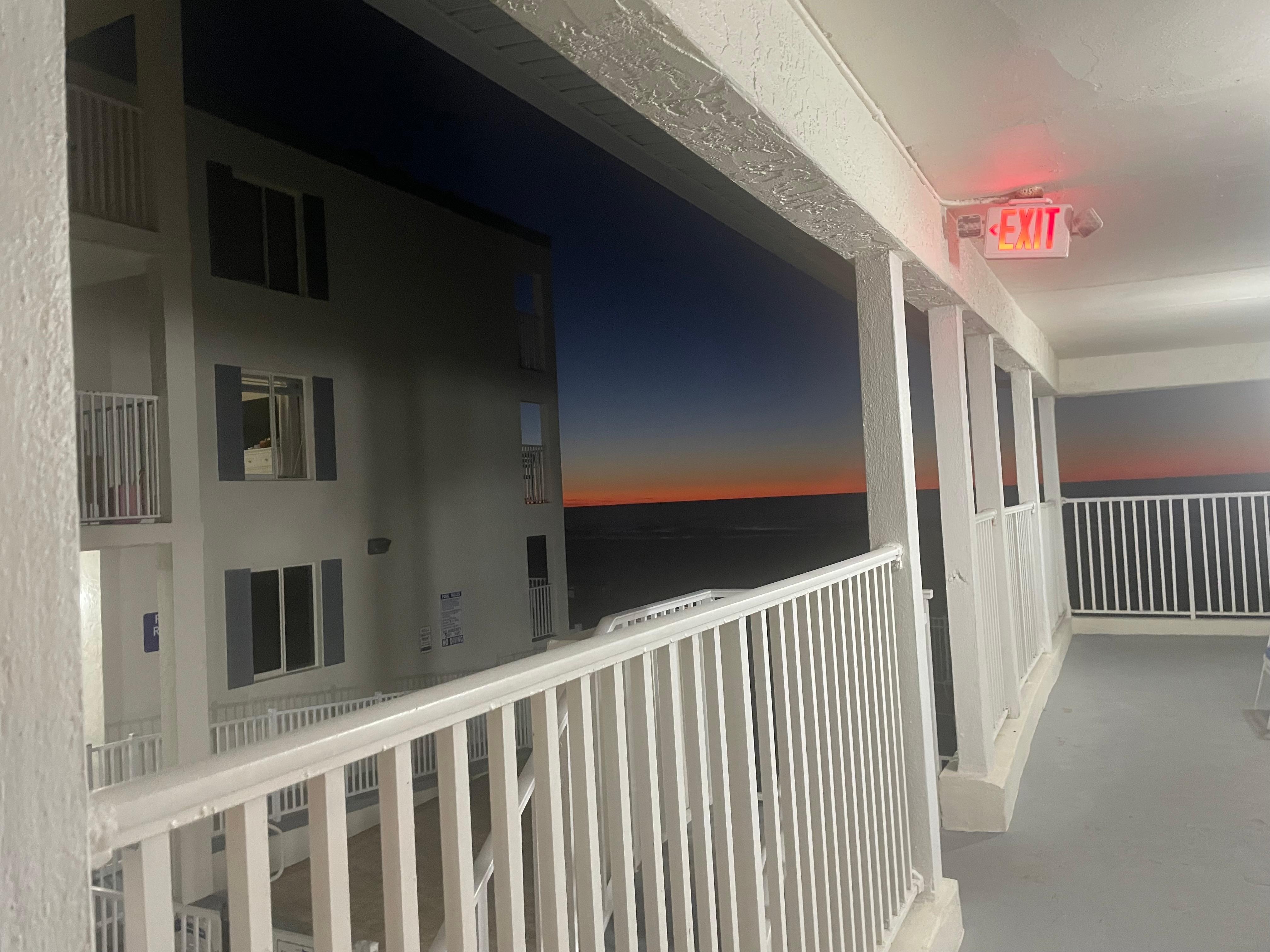 Beautiful sunset from balcony 