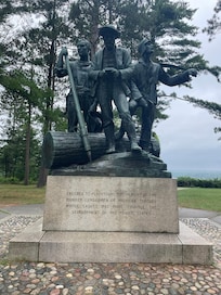 Lumberman’s monument. The history story is one of perseverance