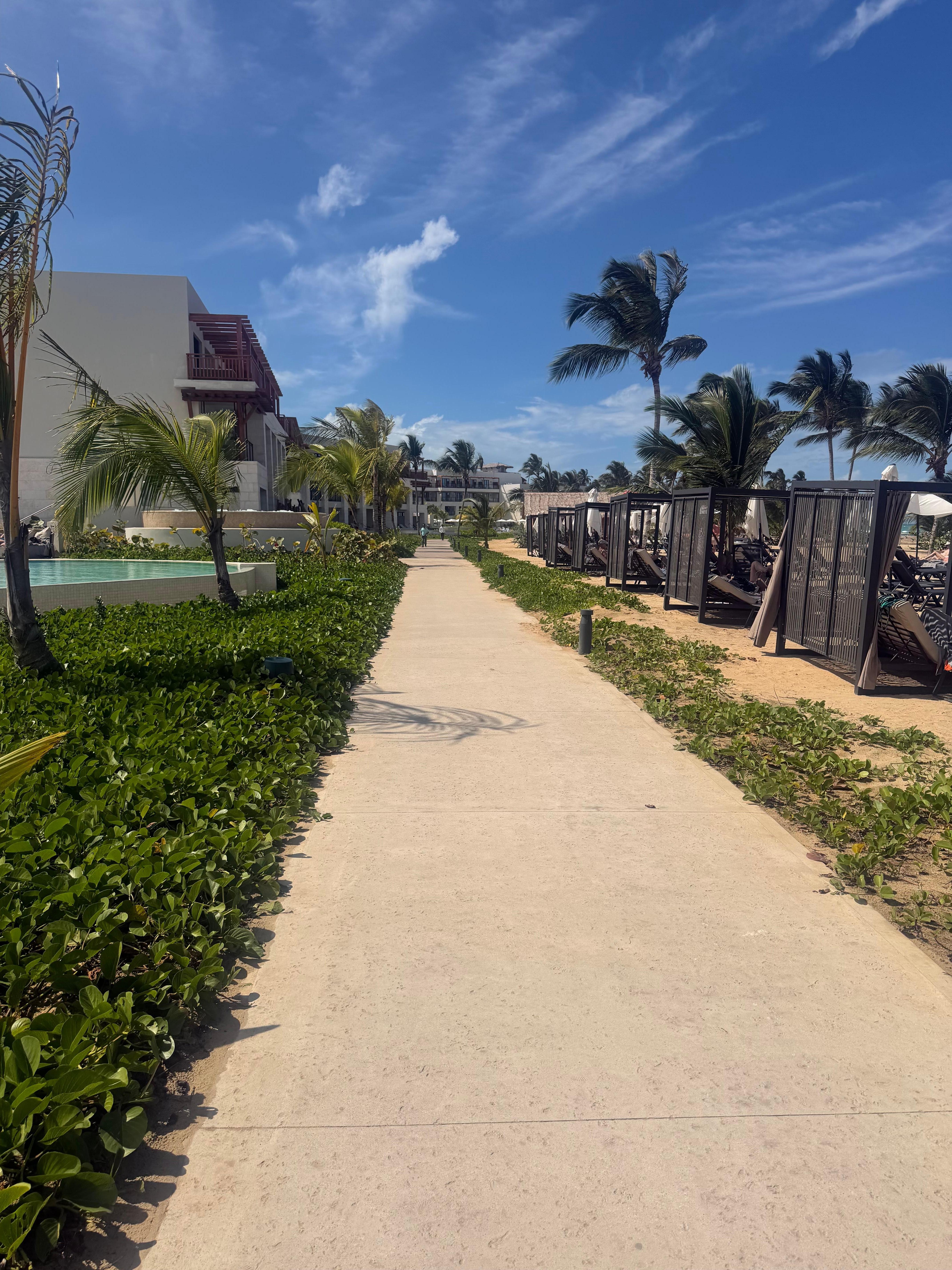 Walkway between secrets and dreams on the beach side 