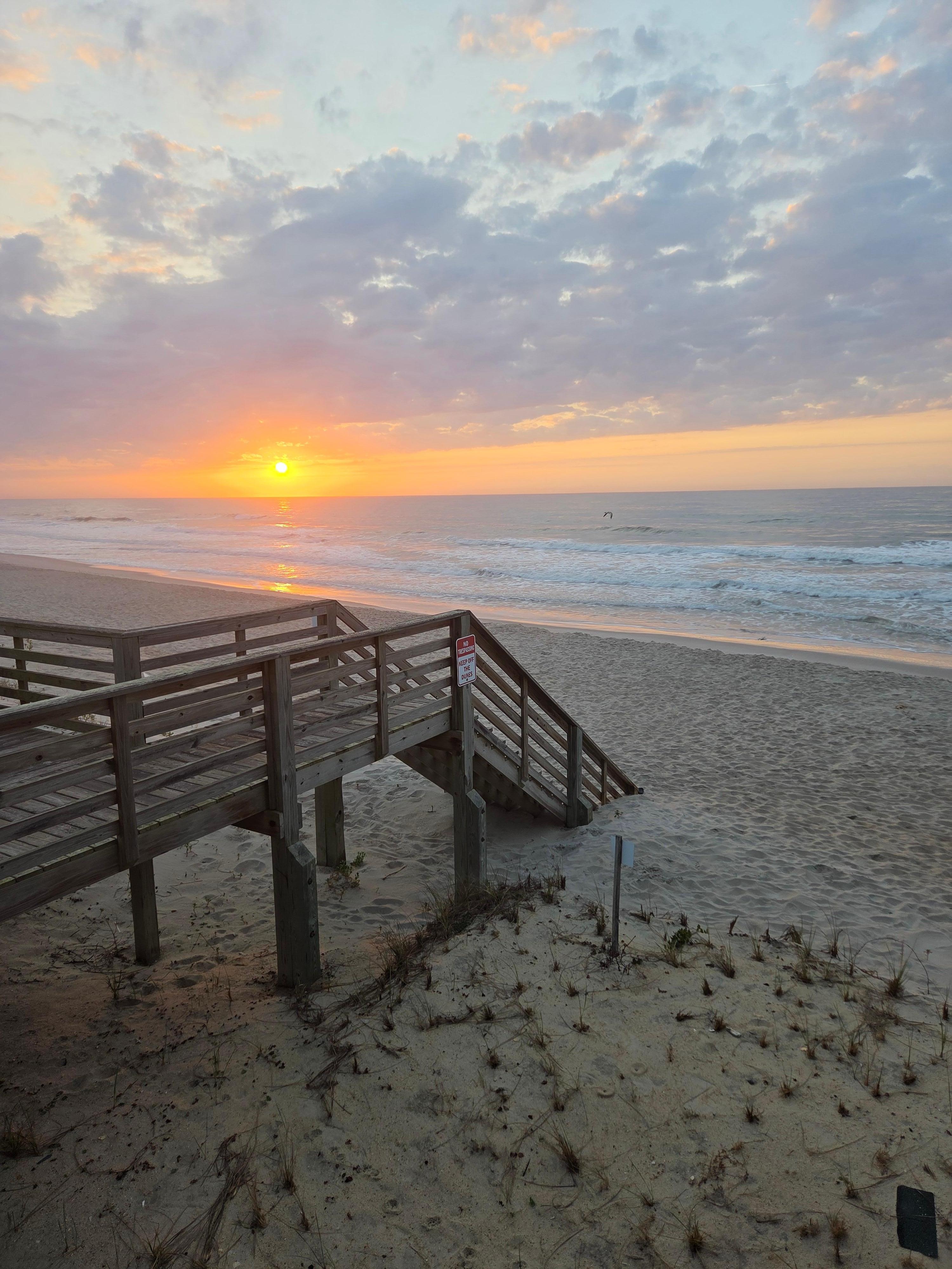 Sunrise off the deck on April 1st.