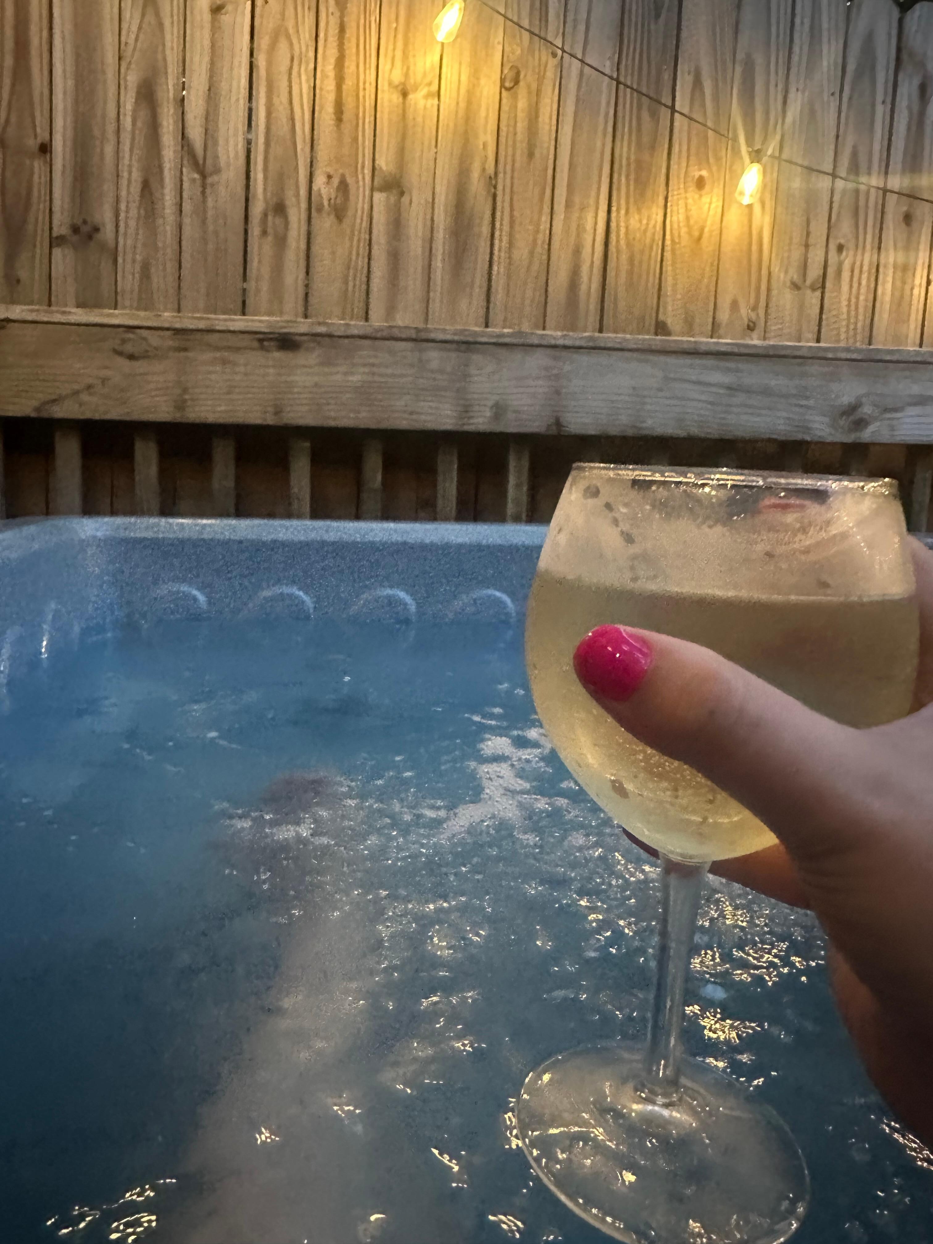 Relaxation time in the hot tub!