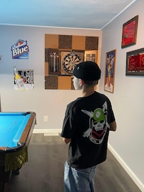 Playing darts