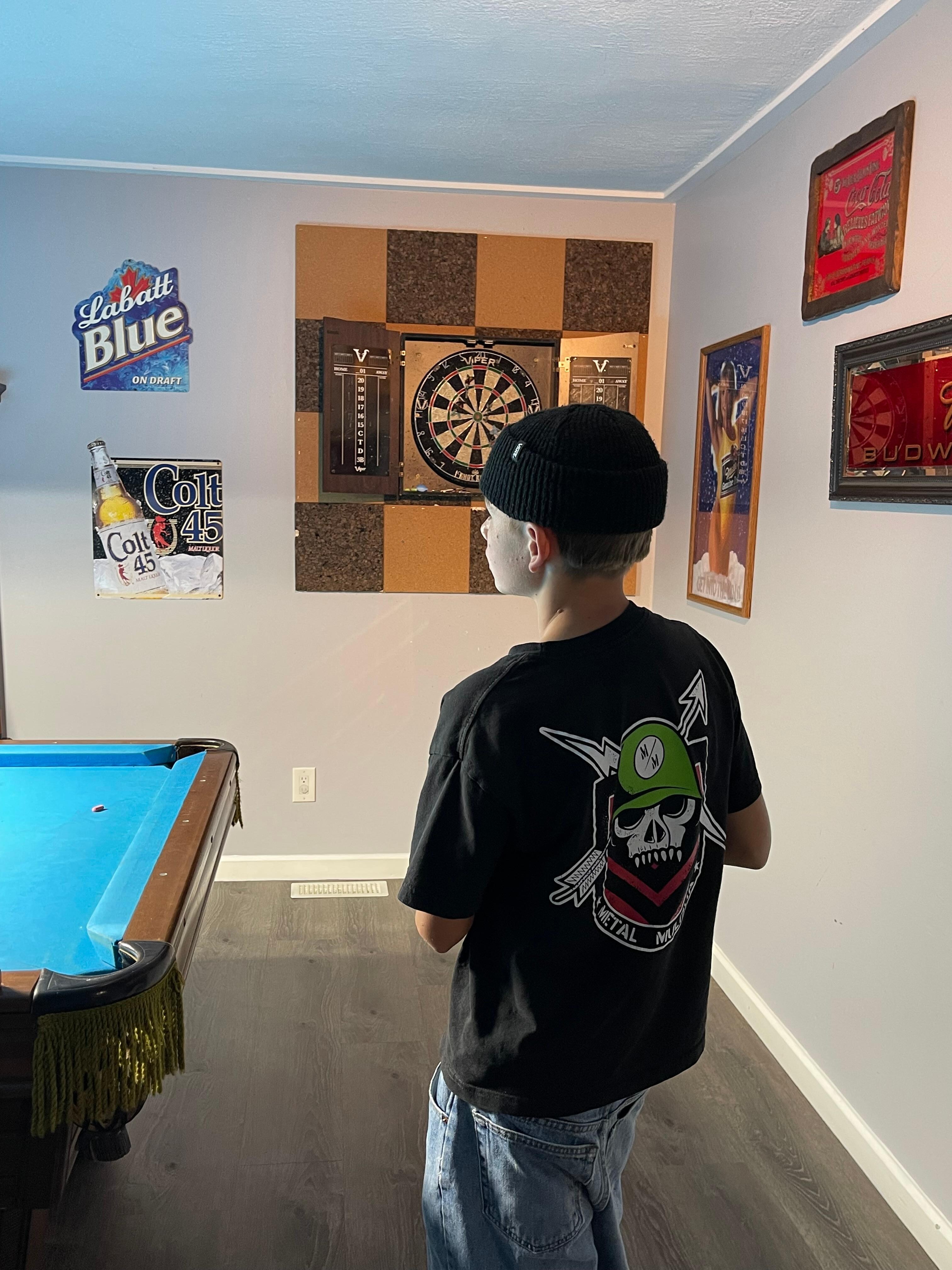 Playing darts
