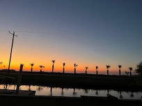 The view from the deck at sunset.