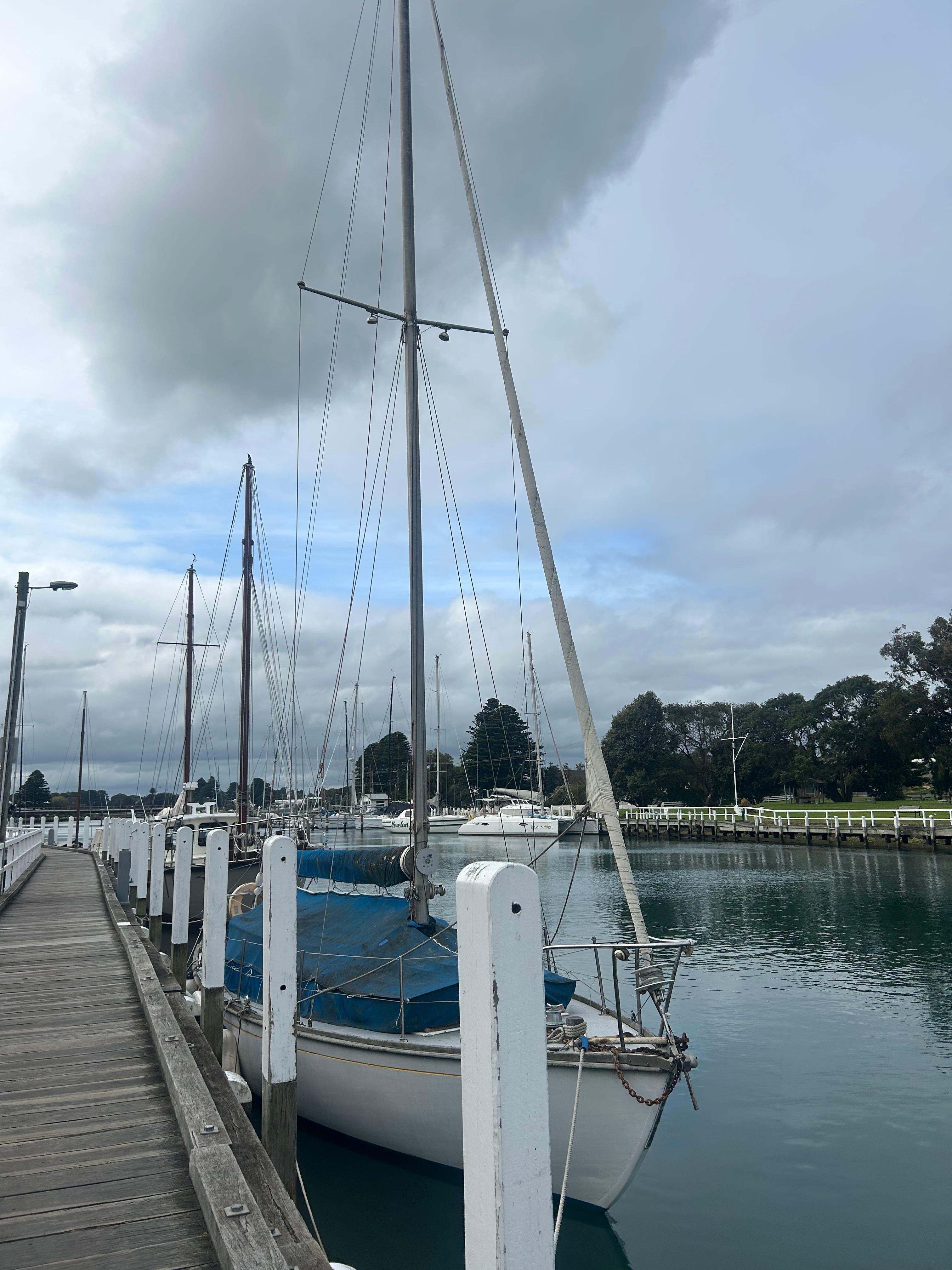 Easy walking along the Moyne River. 