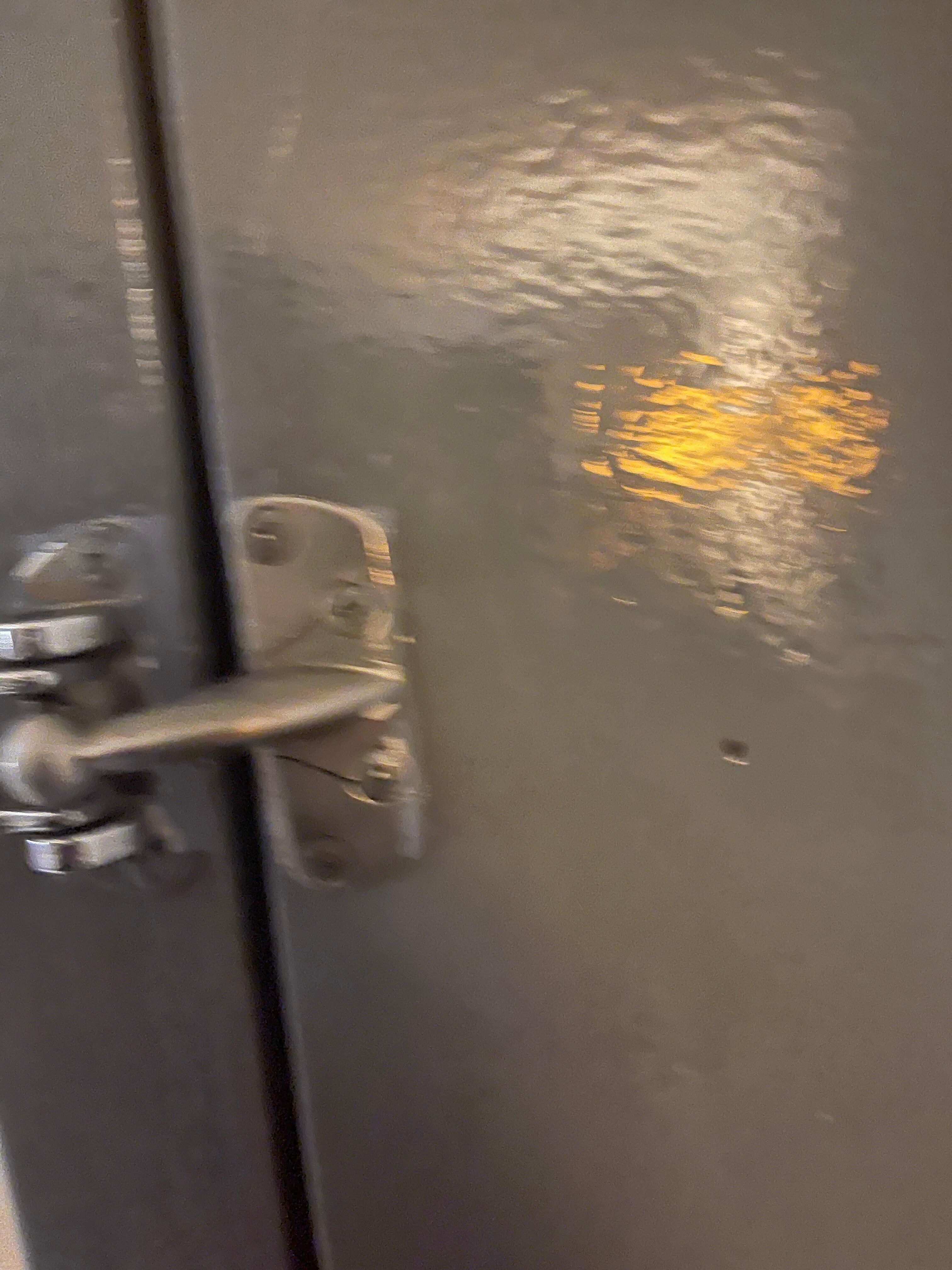 The door latch on same door above cracked and fell completely off. Looks like they tried to superglue it together to keep appearances.