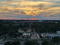 Sunset from the front door.