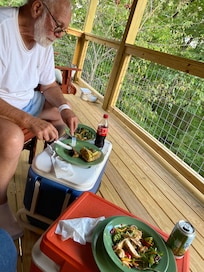 We wanted to spend every moment on that awesome deck!