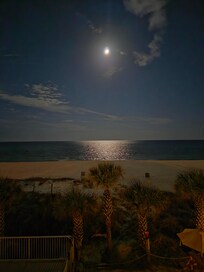 View from the condo's balcony. This is actually not the sun, but the moon, taken at midnight.