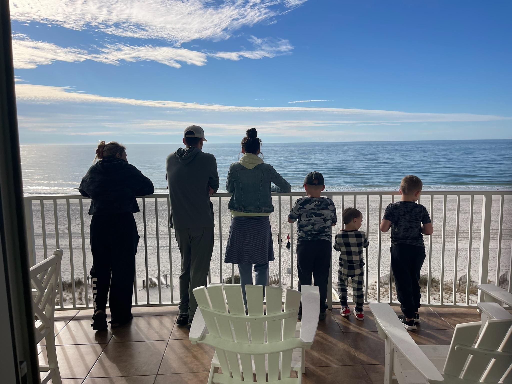 The view was awesome.  Condo was spacious and bedrooms were great.  We had a large group and it was perfect…. 