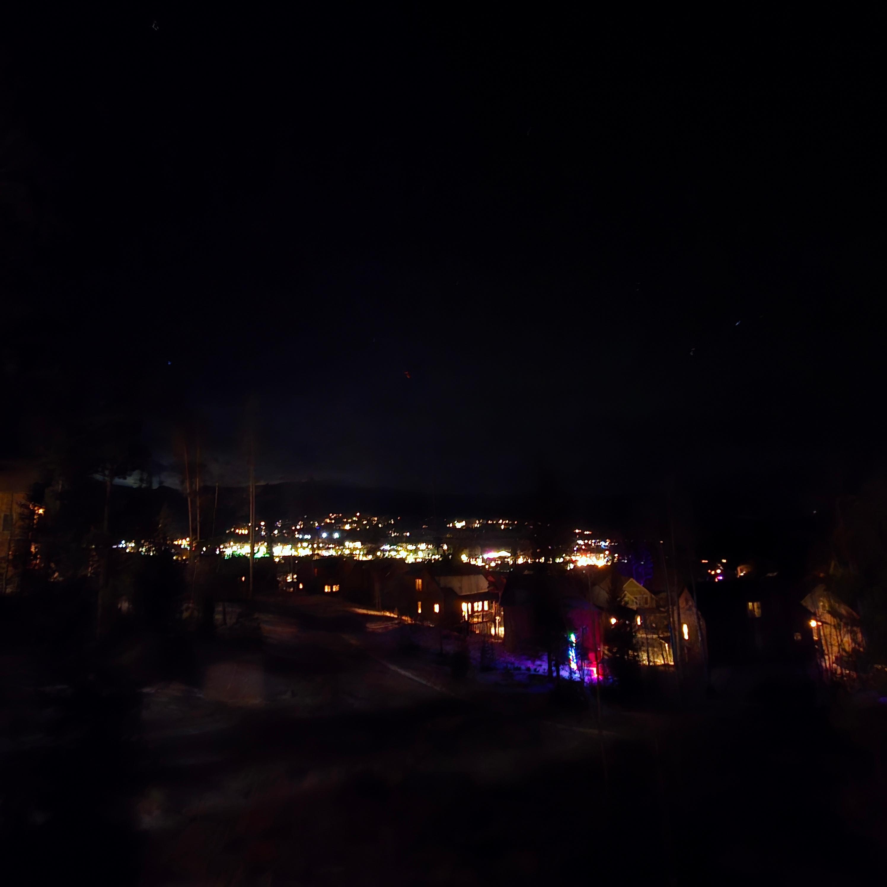 View from the deck at night.