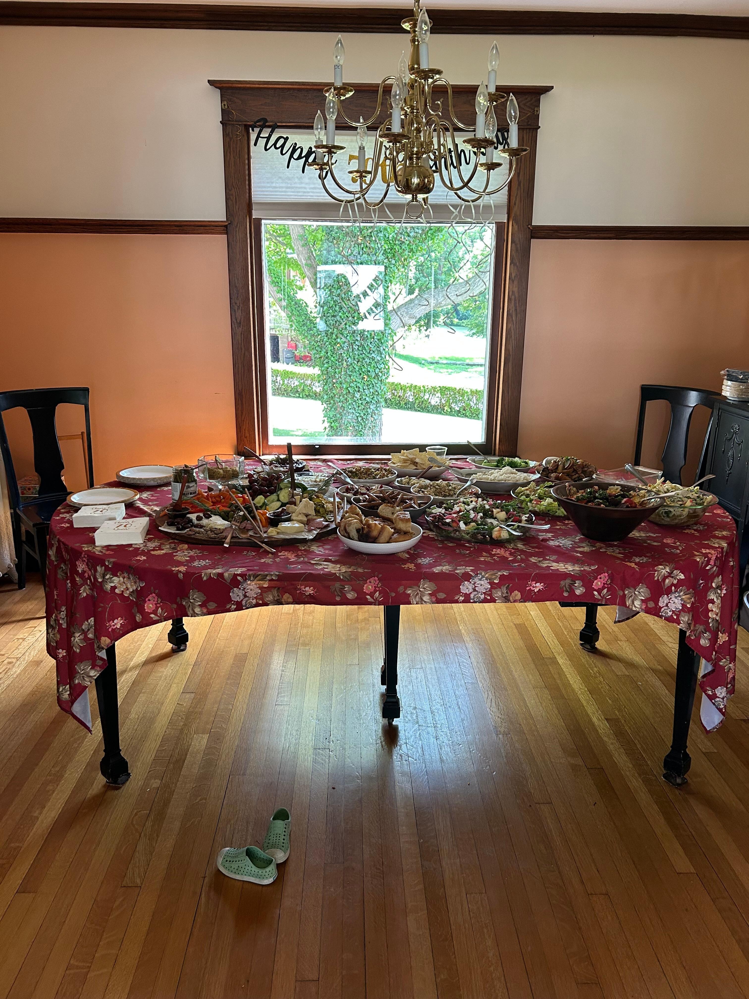 Dining room saw lots of buffet and catering action.