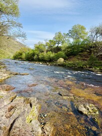 River at the back of the property