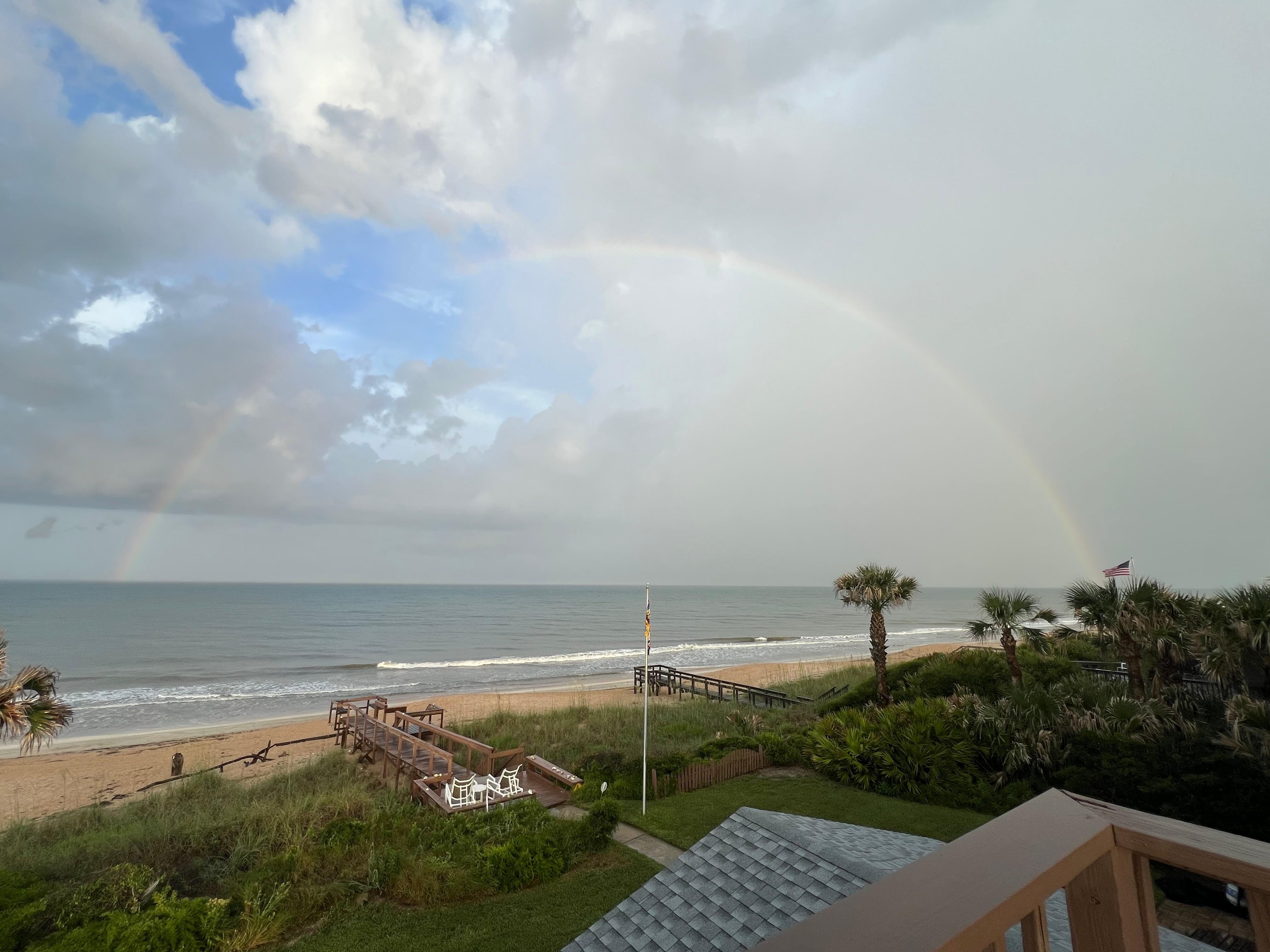 Rainbow upon arrival. 