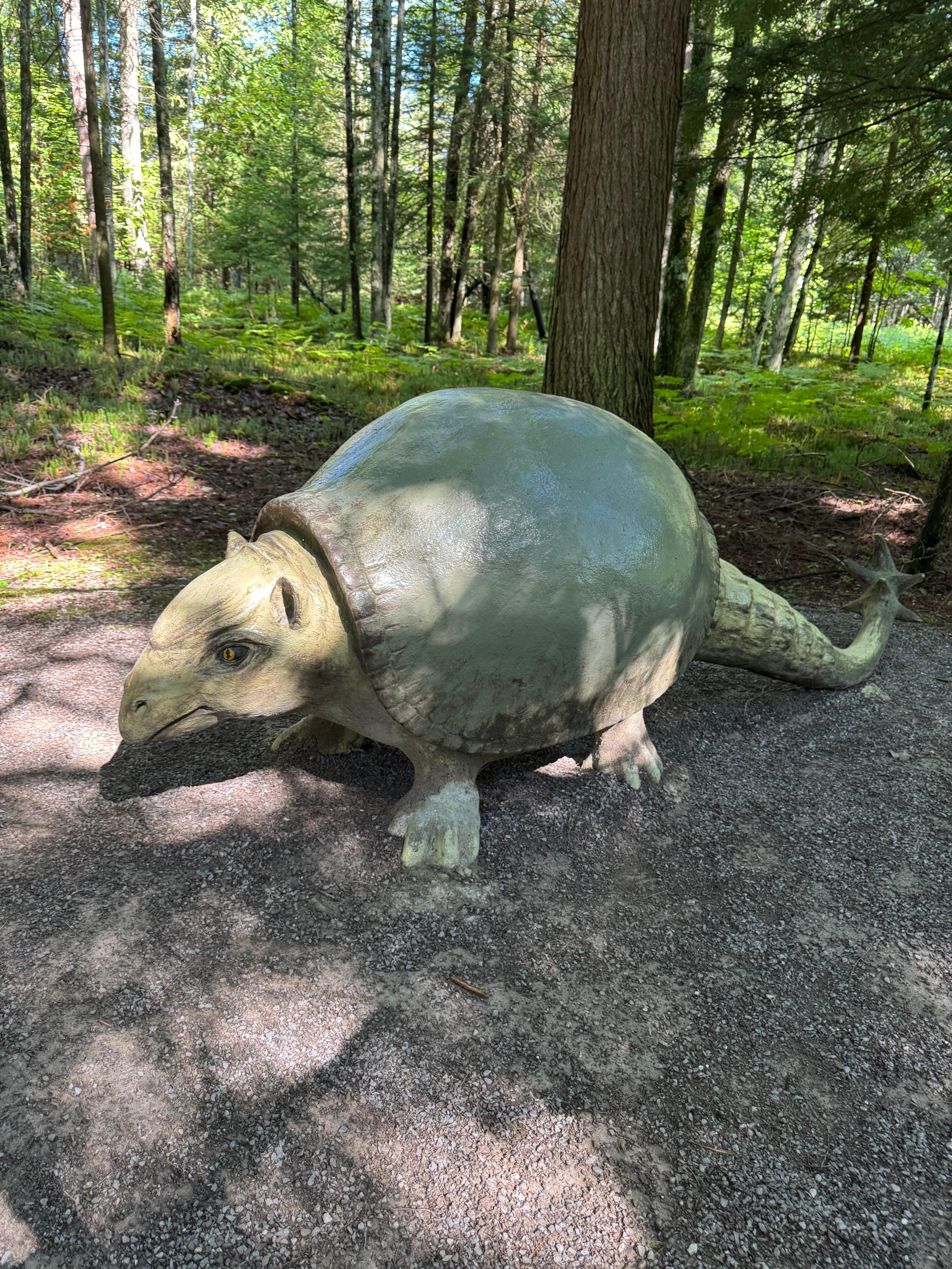 Playful ancient monsters nearby.